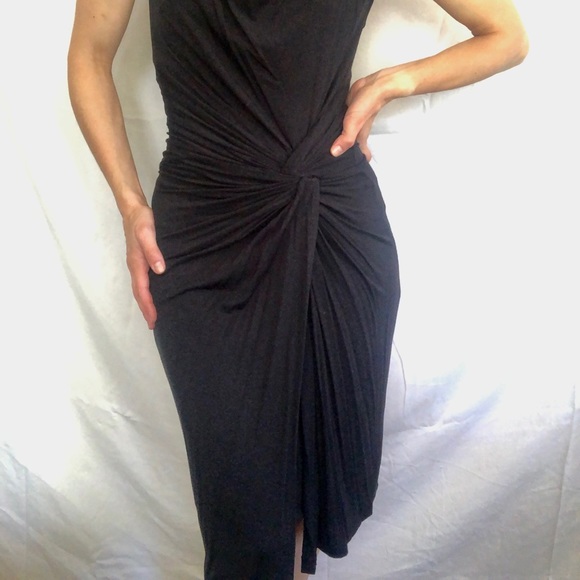 Kenneth Cole wrap twist gathered vowel neck dress size xs - Picture 4 of 10